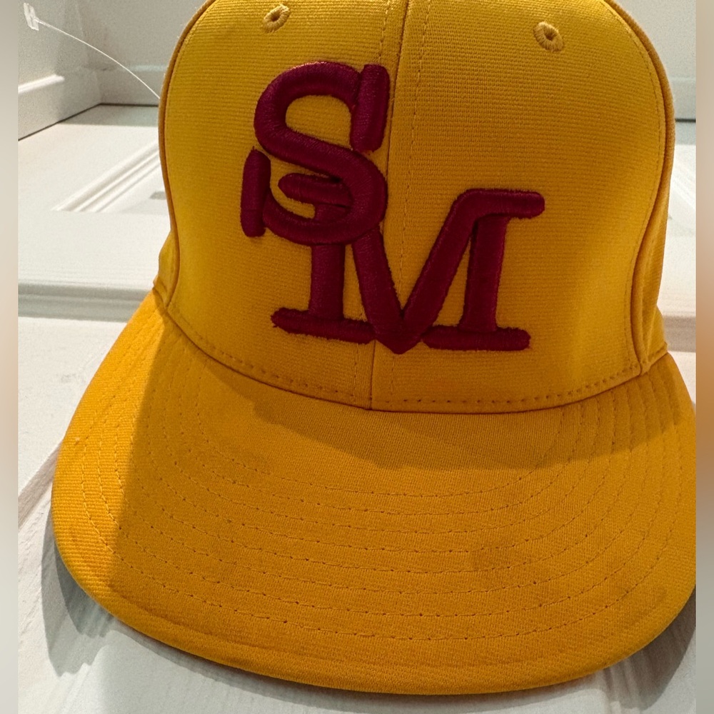 Red and Yellow Baseball Hat with Stylish Embroidery